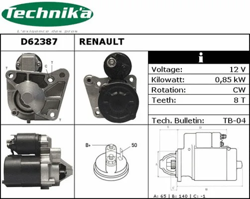 Démarreur Technika D62387