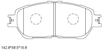 Kit de plaquettes de frein, frein à disque ASIMCO KD2639