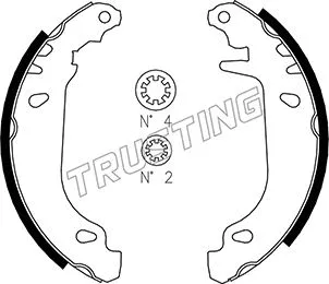 Jeu de mâchoires de frein TRUSTING 088.216