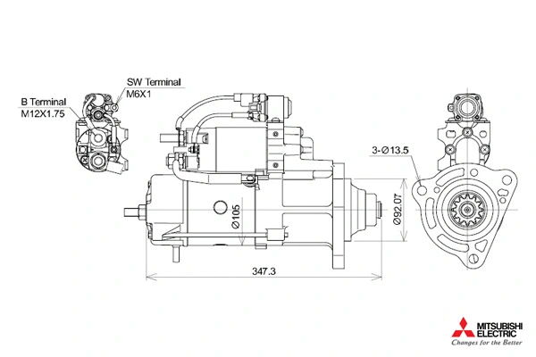 Démarreur KUTNAK AUTOMOTIVE 723344/M