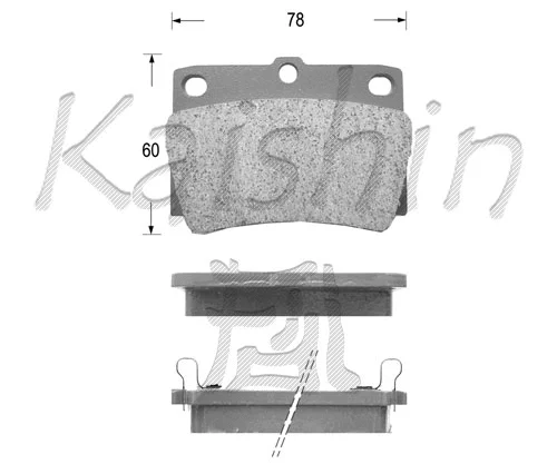 Kit de plaquettes de frein, frein à disque KAISHIN FK6086