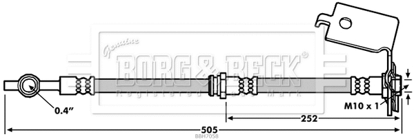 Flexible de frein BORG & BECK BBH7058