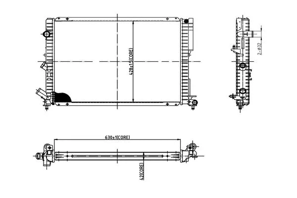 Radiateur, refroidissement du moteur ORDONEZ 2066018