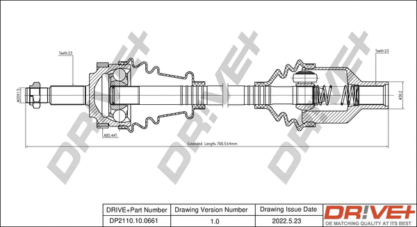Arbre de transmission Dr!ve+ DP2110.10.0661