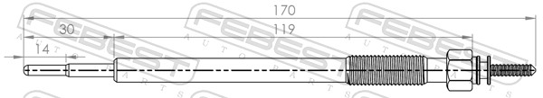 Bougie de préchauffage FEBEST 04642-001
