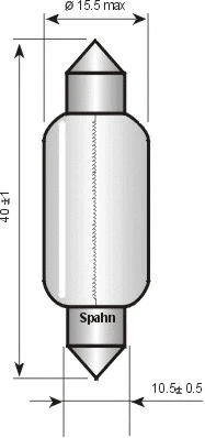 Ampoule, éclairage intérieur SPAHN GLÜHLAMPEN 6241