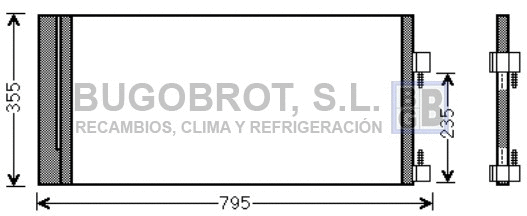 Condenseur, climatisation BUGOBROT 62-RT5430