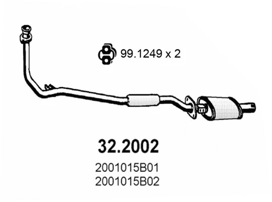 Silencieux avant ASSO 32.2002