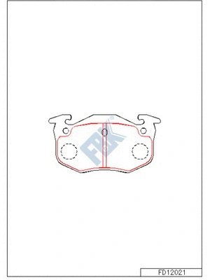Kit de plaquettes de frein, frein à disque FBK FD12021