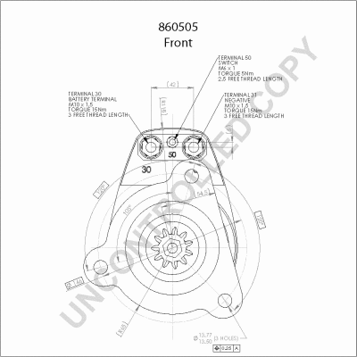 Démarreur BOM-Prestolite 860505GB