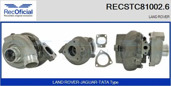 Turbocompresseur, suralimentation RECOFICIAL RECSTC81002.6