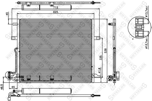 Condenseur, climatisation STELLOX 10-45121-SX