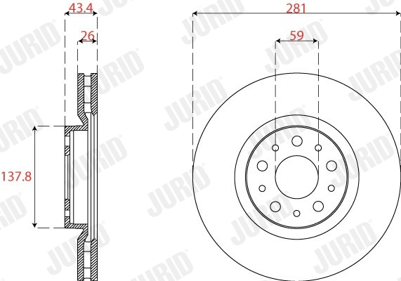 Disque de frein JURID 563274JC-1