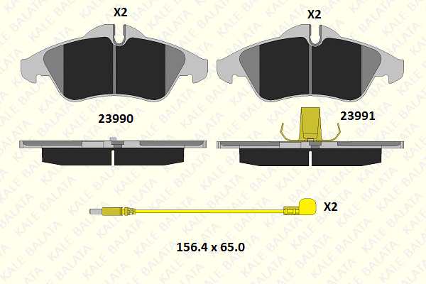 Kit de plaquettes de frein, frein à disque KALE 23991 207 15