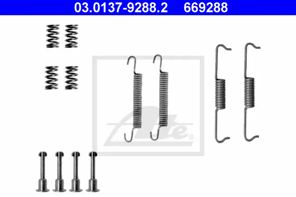 Kit d'accessoires, mâchoires de frein de stationnement ATE-APAC 03.0137-9288.2
