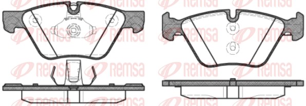 Kit de plaquettes de frein, frein à disque REMSA 1052.30