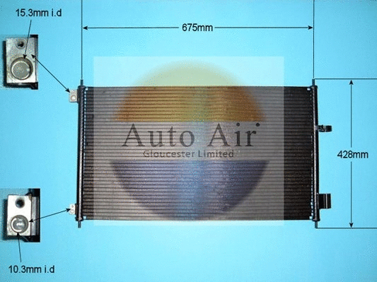 Condenseur, climatisation AUTO AIR GLOUCESTER 16-8915