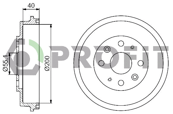 Tambour de frein PROFIT 5020-0050
