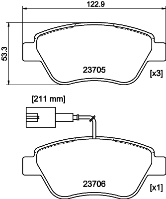 Kit de plaquettes de frein, frein à disque MINTEX MDB2239