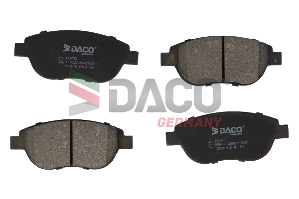 Kit de plaquettes de frein, frein à disque DACO Germany 323752
