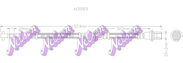 Flexible de frein KAWE H3989