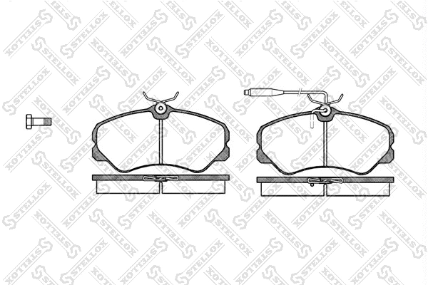Kit de plaquettes de frein, frein à disque STELLOX 272 002-SX