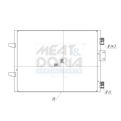 Condenseur, climatisation MEAT & DORIA 991120
