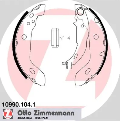 Jeu de mâchoires de frein ZIMMERMANN 10990.104.1
