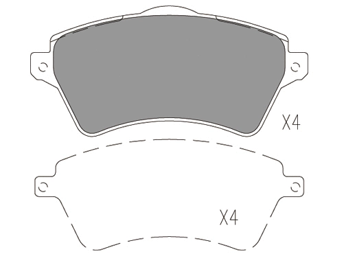 Kit de plaquettes de frein, frein à disque KLAXCAR FRANCE 24084z