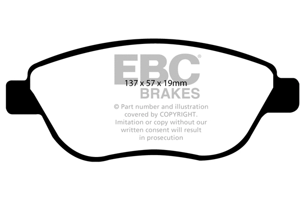 Kit de plaquettes de frein, frein à disque EBC Brakes DP21966