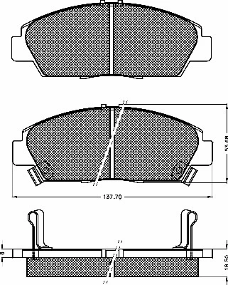 Kit de plaquettes de frein, frein à disque BSF 10352