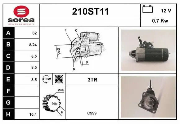Démarreur STARTCAR 210ST11
