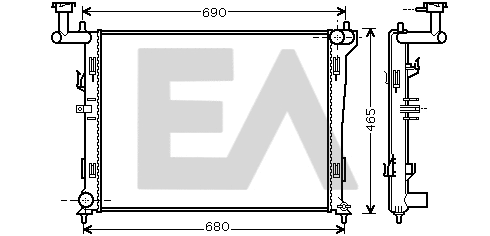Radiateur, refroidissement du moteur EACLIMA 31R28139