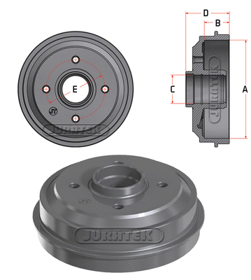 Tambour de frein JURATEK JDR016