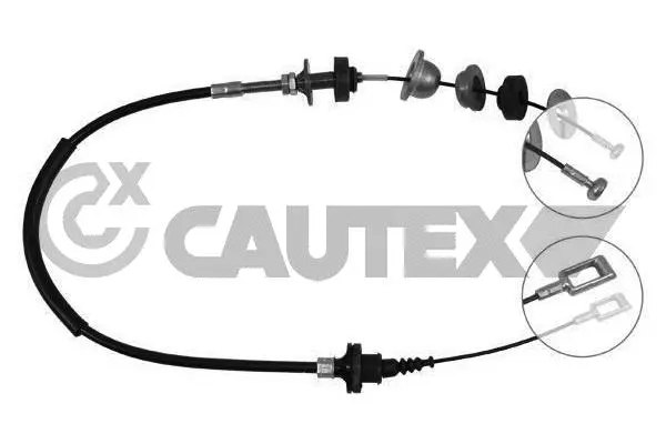 Tirette à câble, commande d'embrayage CAUTEX 010075