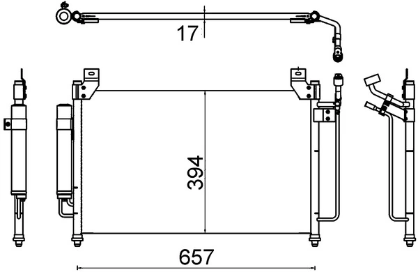 Condenseur, climatisation MAHLE AC 642 000S