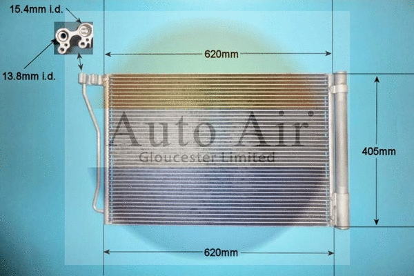 Condenseur, climatisation AUTO AIR GLOUCESTER 16-9829