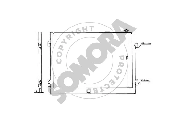 Condenseur, climatisation SOMORA 240960C