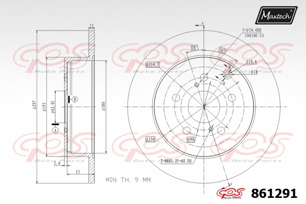 Disque de frein MAXTECH 861291