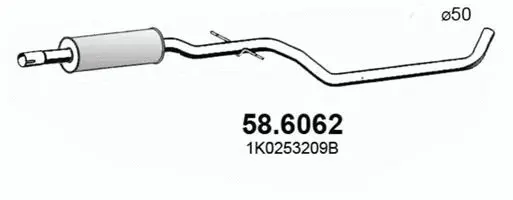 Silencieux central ASSO 58.6062