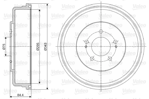 Tambour de frein VALEO 237078