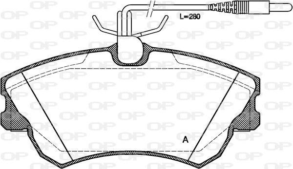 Kit de plaquettes de frein, frein à disque OPEN PARTS BPA0638.02