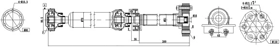 Arbre de transmission, entraînement essieux SERCORE 32104