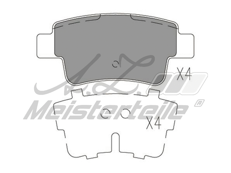 Kit de plaquettes de frein, frein à disque A.Z. Meisterteile AZMT-44-022-1631