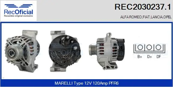 Alternateur RECOFICIAL REC2030237.1