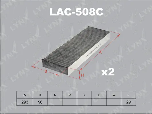 Filtre, air de l'habitacle LYNXAUTO LAC-508C