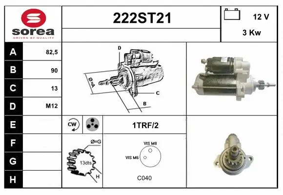 Démarreur STARTCAR 222ST21