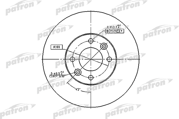 Disque de frein PATRON PBD1032