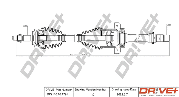 Arbre de transmission Dr!ve+ DP2110.10.1791
