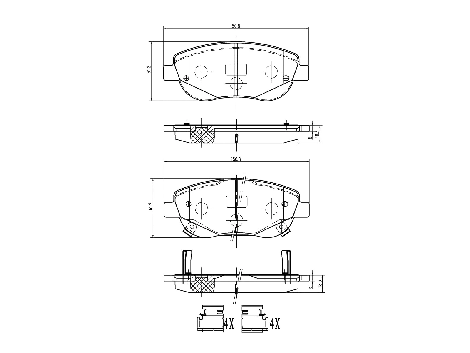 Kit de plaquettes de frein, frein à disque A.Z. Meisterteile AZMT-44-022-1343